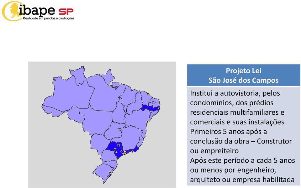 Primeiros 5 anos após a conclusão da obra Construtor ou empreiteiro Após