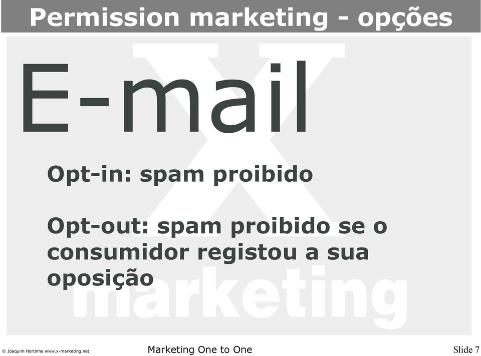 spam proibido se o consumidor