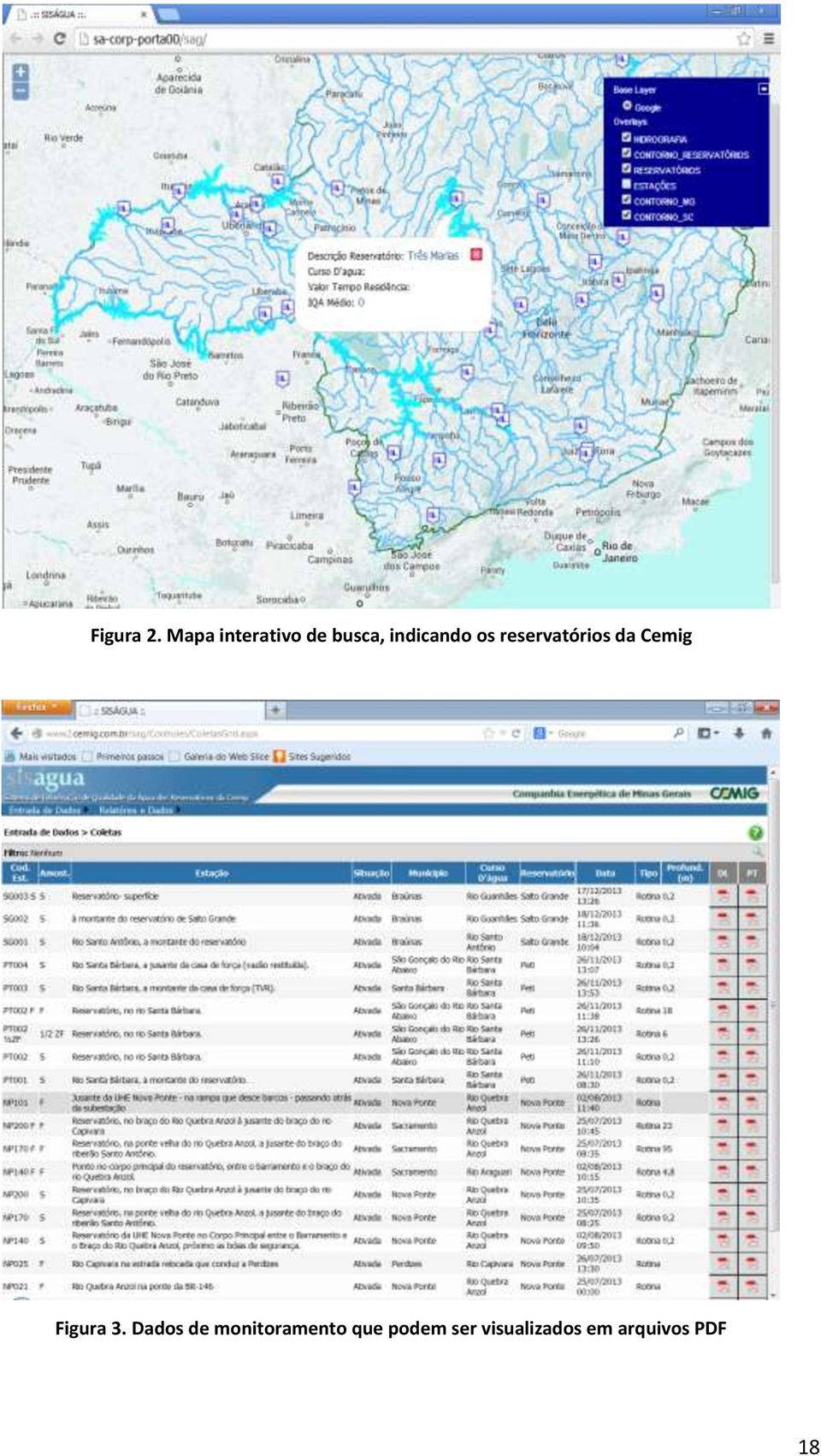 os reservatórios da Cemig Figura 3.