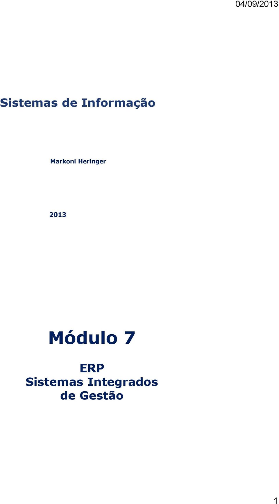 Módulo 7 ERP Sistemas