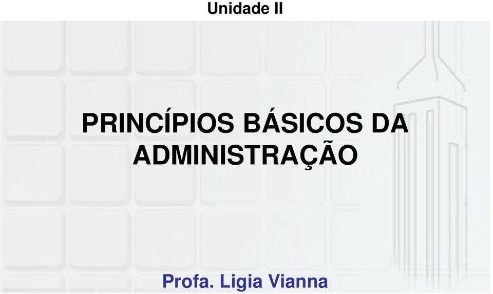 Unidade II