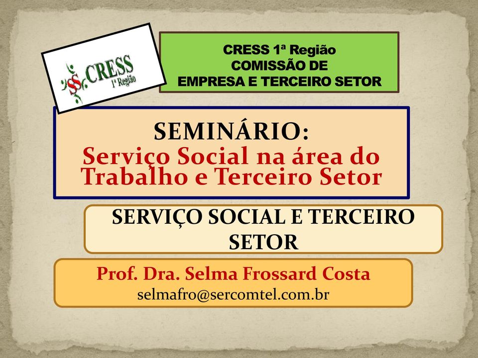 Setor SERVIÇO SOCIAL E TERCEIRO