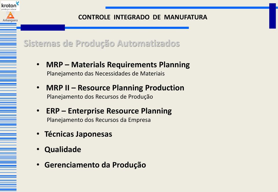 Production Planejamento dos Recursos de Produção ERP Enterprise Resource