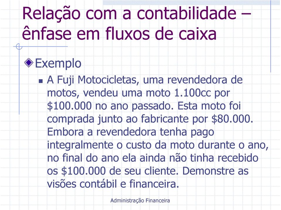 Esta moto foi comprada junto ao fabricante por $80.000.