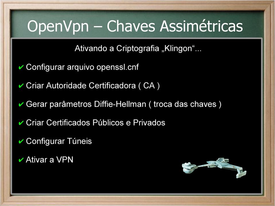 cnf Criar Autoridade Certificadora ( CA ) Gerar parâmetros