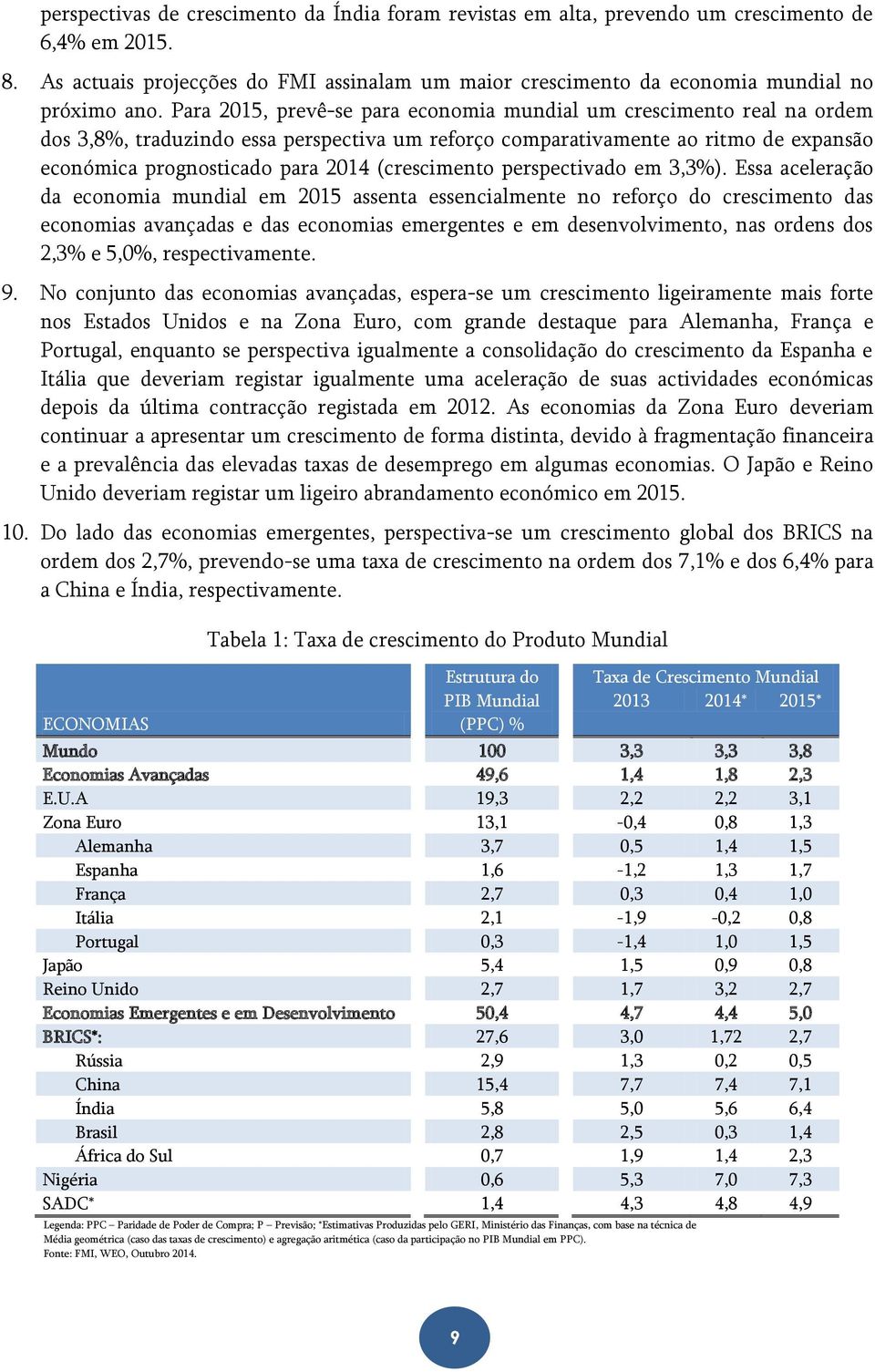 (crescimento perspectivado em 3,3%).