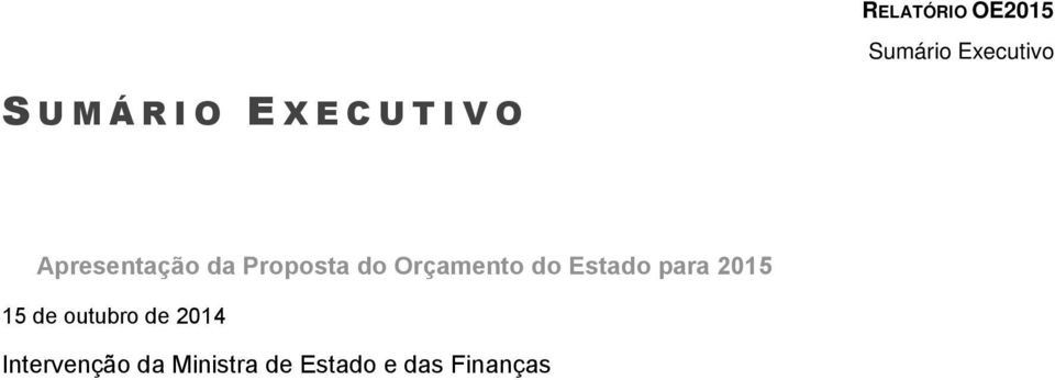 Orçamento do Estado para 2015 15 de outubro de