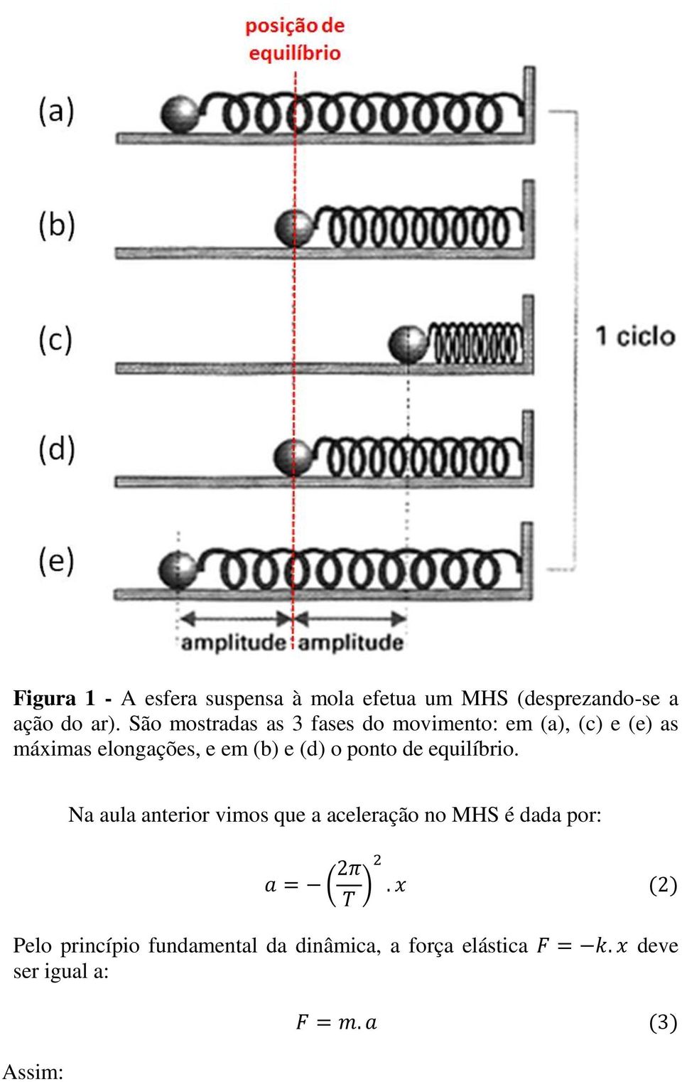 (b) e (d) o ponto de equilíbrio.