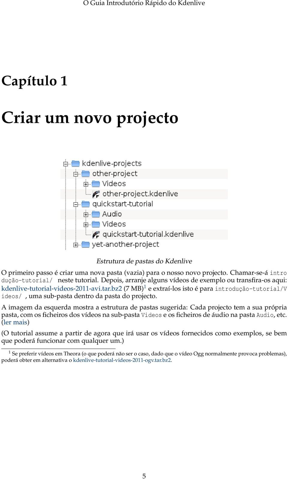 bz2 (7 MB) 1 e extraí-los isto é para introdução-tutorial/v ideos/, uma sub-pasta dentro da pasta do projecto.