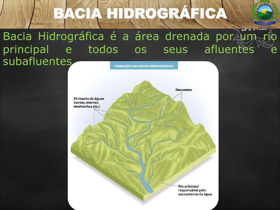 por um rio principal e todos