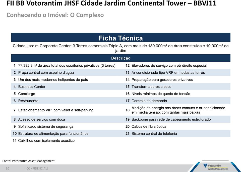 mais modernos helipontos do país 14 Preparação para geradores privativos 4 Business Center 15 Transformadores a seco 5 Concierge 16 Níveis mínimos de queda de tensão 6 Restaurante 17 Controle de