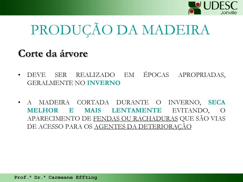 INVERNO, SECA MELHOR E MAIS LENTAMENTE EVITANDO, O APARECIMENTO DE