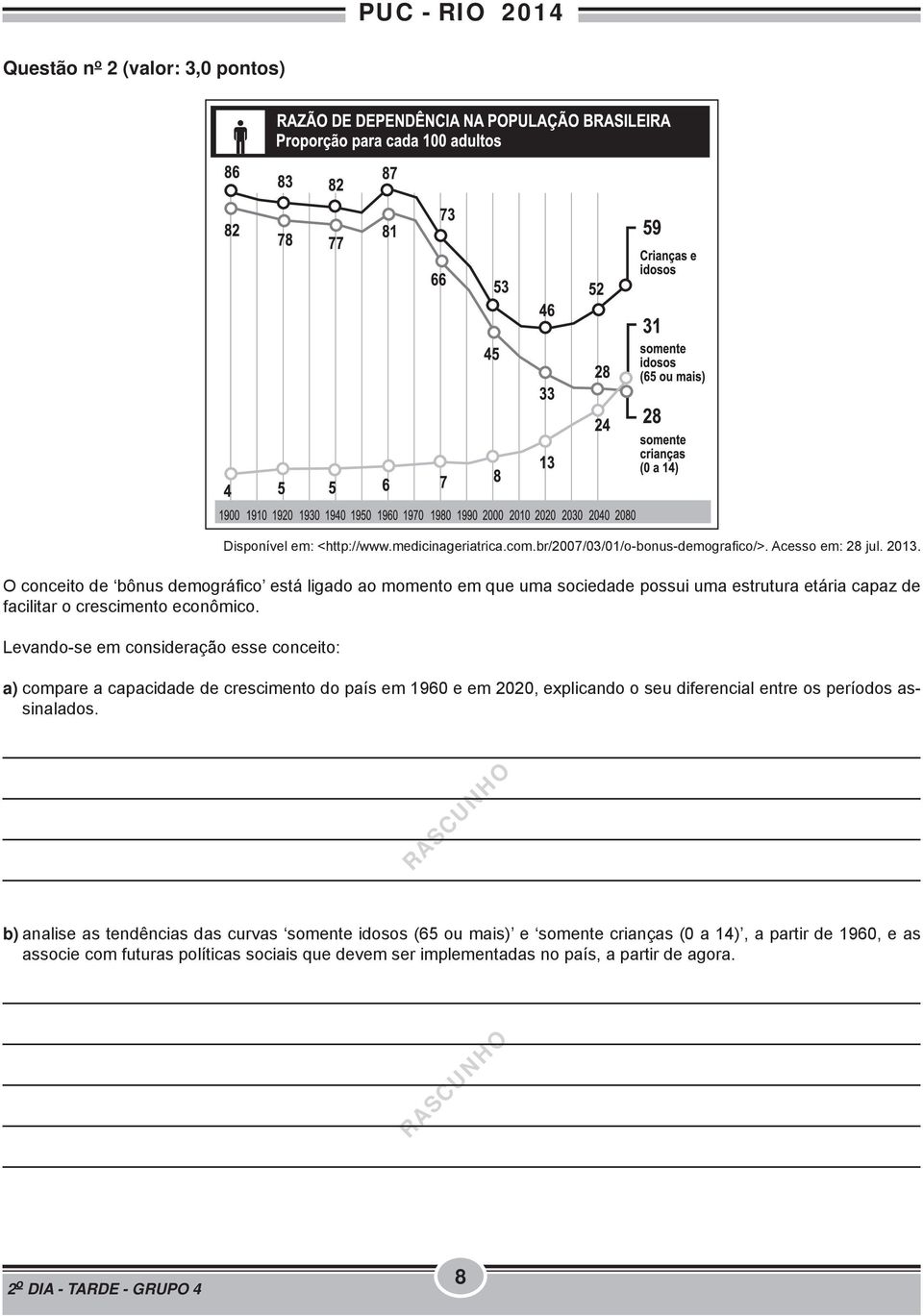 Levando-se em consideração esse conceito: a) compare a capacidade de crescimento do país em 1960 e em 2020, explicando o seu diferencial entre os períodos assinalados.