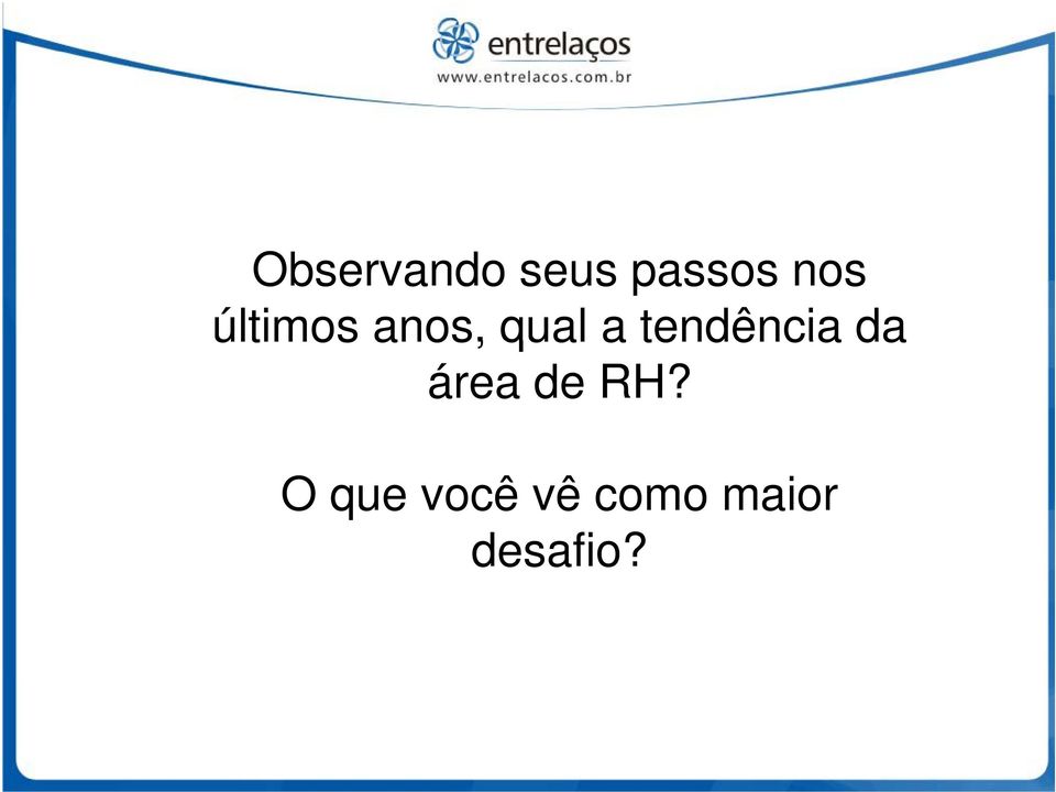 tendência da área de RH?