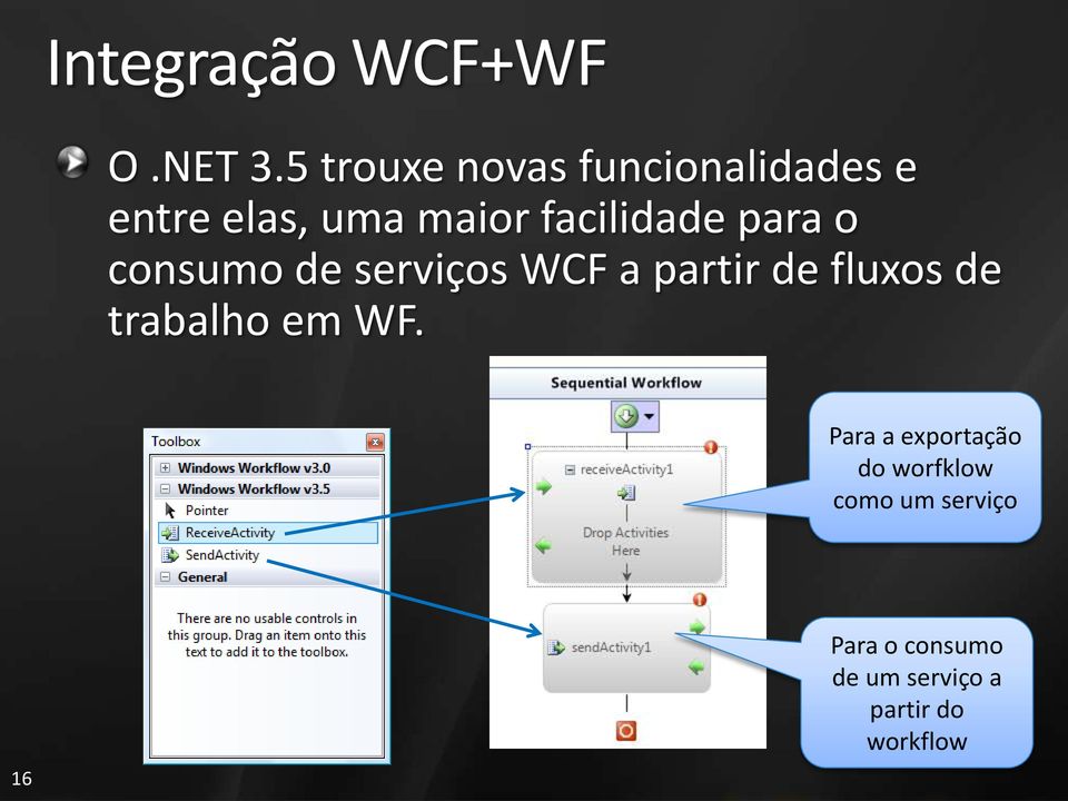 facilidade para o consumo de serviços WCF a partir de fluxos de