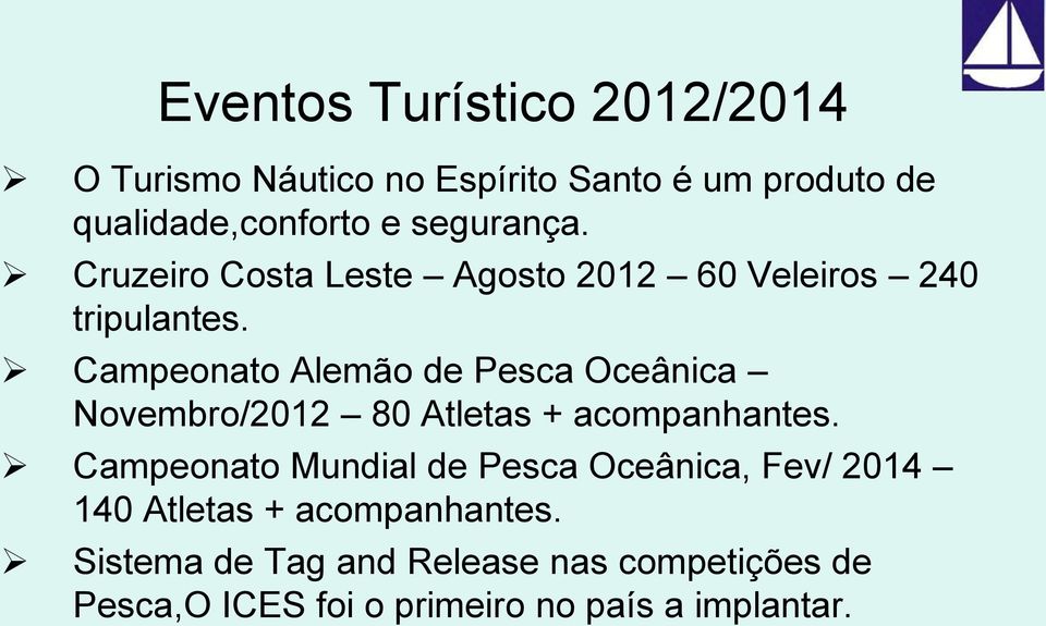 Campeonato Alemão de Pesca Oceânica Novembro/2012 80 Atletas + acompanhantes.