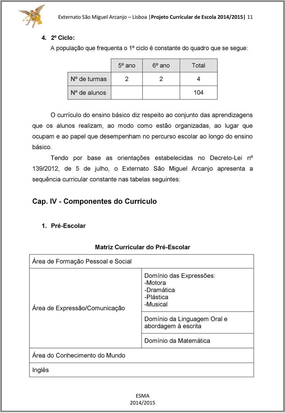 aprendizagens que os alunos realizam, ao modo como estão organizadas, ao lugar que ocupam e ao papel que desempenham no percurso escolar ao longo do ensino básico.