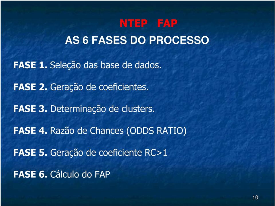 FASE 3. Determinação de clusters. FASE 4.