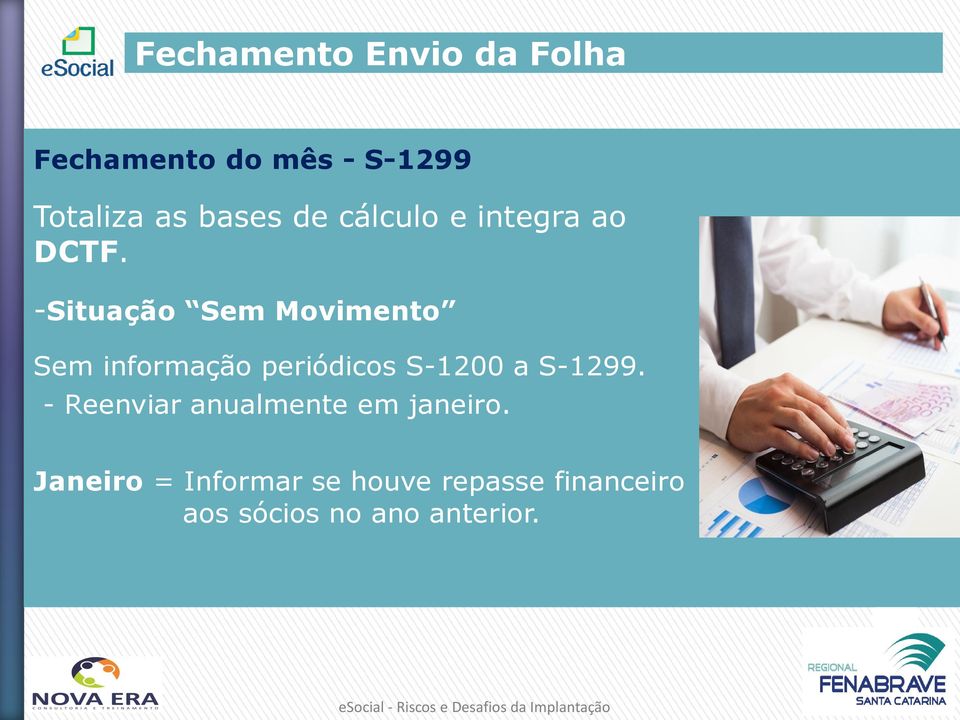 -Situação Sem Movimento Sem informação periódicos S-1200 a S-1299.