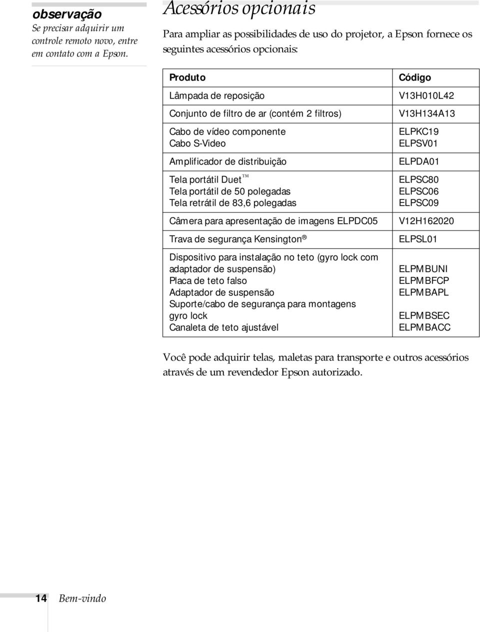 Cabo de vídeo componente Cabo S-Video Amplificador de distribuição Tela portátil Duet Tela portátil de 50 polegadas Tela retrátil de 83,6 polegadas Câmera para apresentação de imagens ELPDC05 Trava