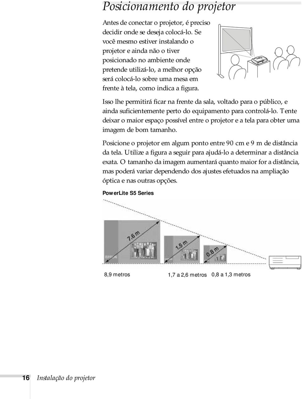 Isso lhe permitirá ficar na frente da sala, voltado para o público, e ainda suficientemente perto do equipamento para controlá-lo.