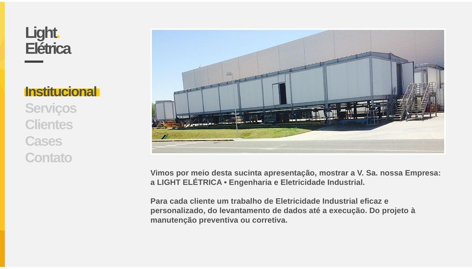 Para cada cliente um trabalho de Eletricidade Industrial eficaz e