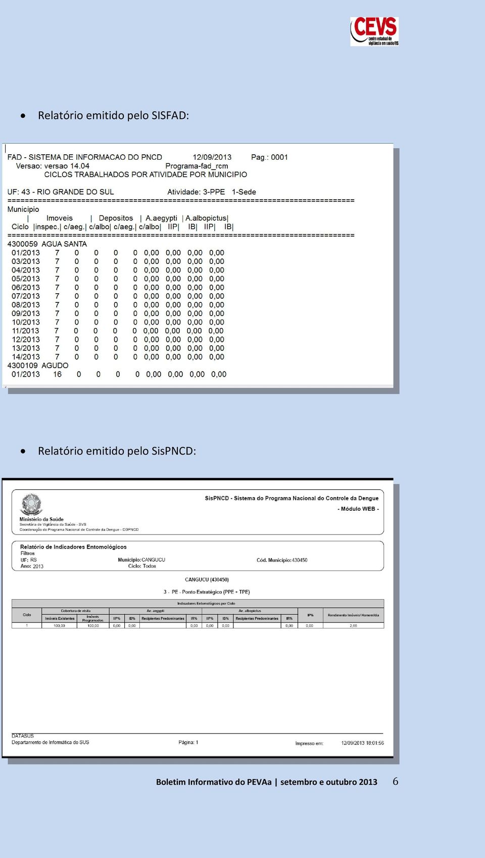 Informativo do PEVAa setembro