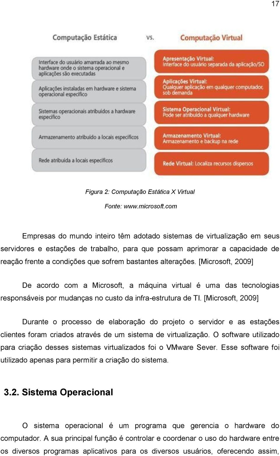 alterações. [Microsoft, 2009] De acordo com a Microsoft, a máquina virtual é uma das tecnologias responsáveis por mudanças no custo da infra-estrutura de TI.