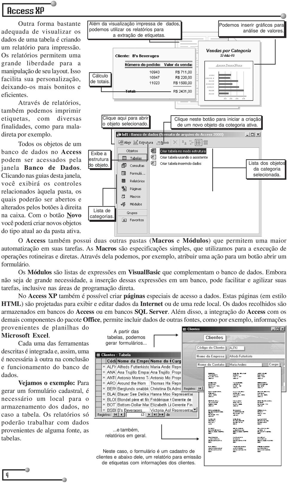 Todos os objetos de um banco de dados no Access podem ser acessados pela janela Banco de Dados.