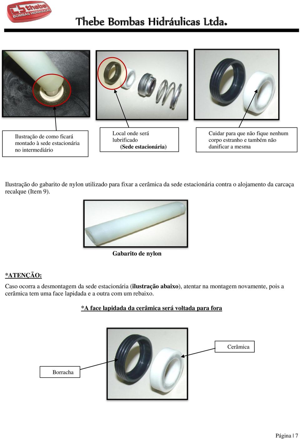 alojamento da carcaça recalque (Item 9).