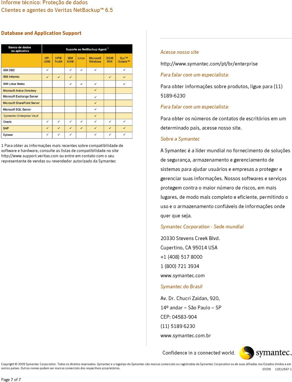 em um determinado país, acesse nosso site. 1 Para obter as informações mais recentes sobre compatibilidade de software e hardware, consulte as listas de compatibilidade no site http://www.support.