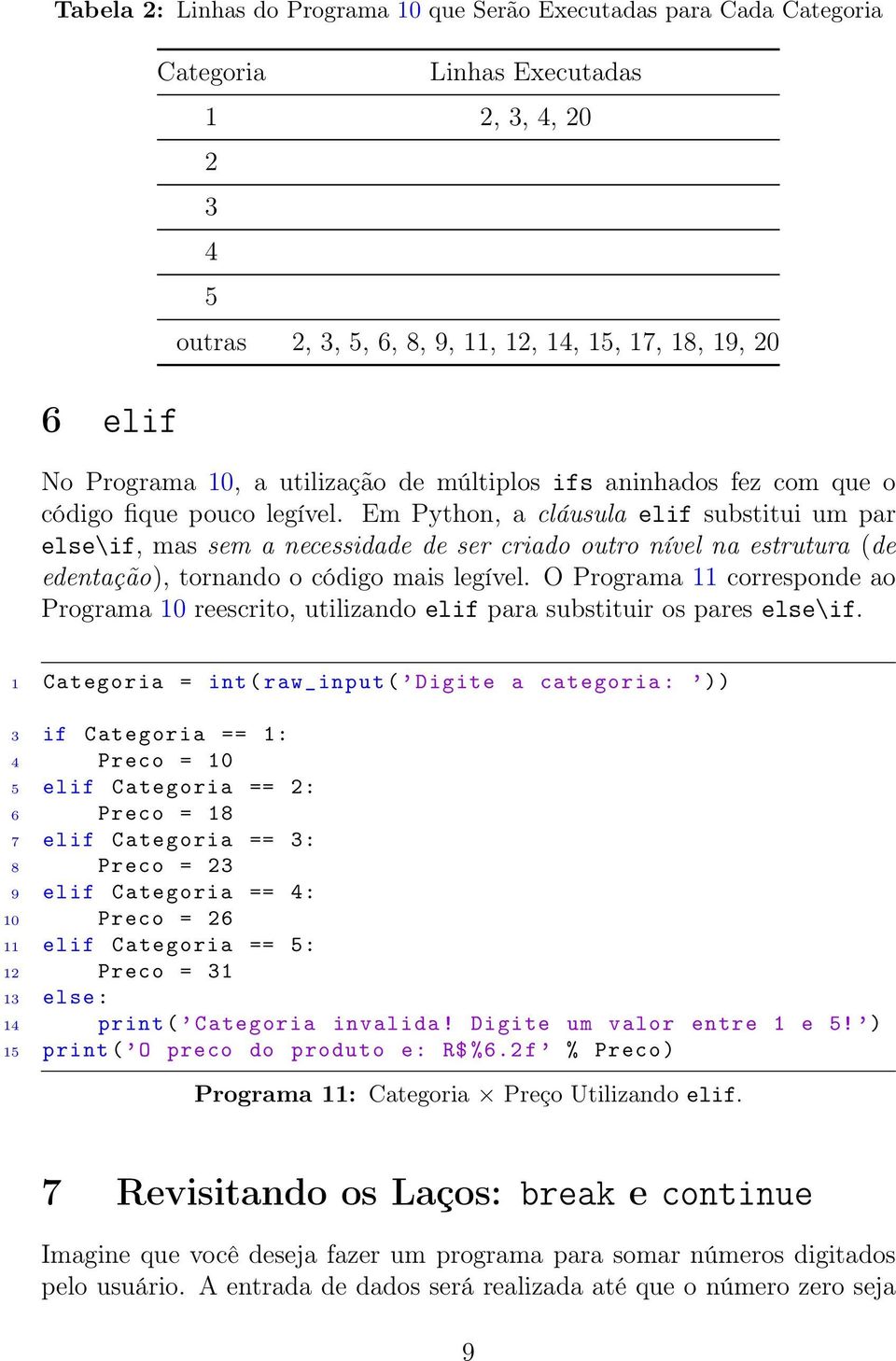 Em Python, a cláusula elif substitui um par else\if, mas sem a necessidade de ser criado outro nível na estrutura (de edentação), tornando o código mais legível.