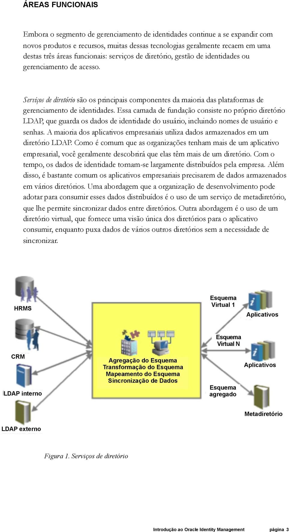 Essa camada de fundação consiste no próprio diretório LDAP, que guarda os dados de identidade do usuário, incluindo nomes de usuário e senhas.