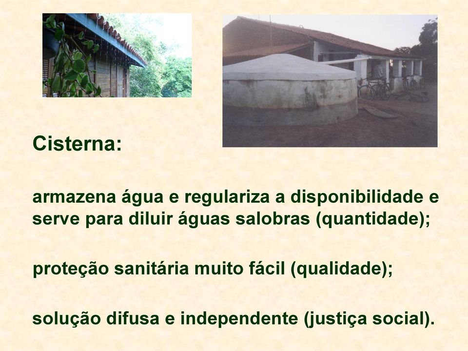 salobras (quantidade); proteção sanitária muito