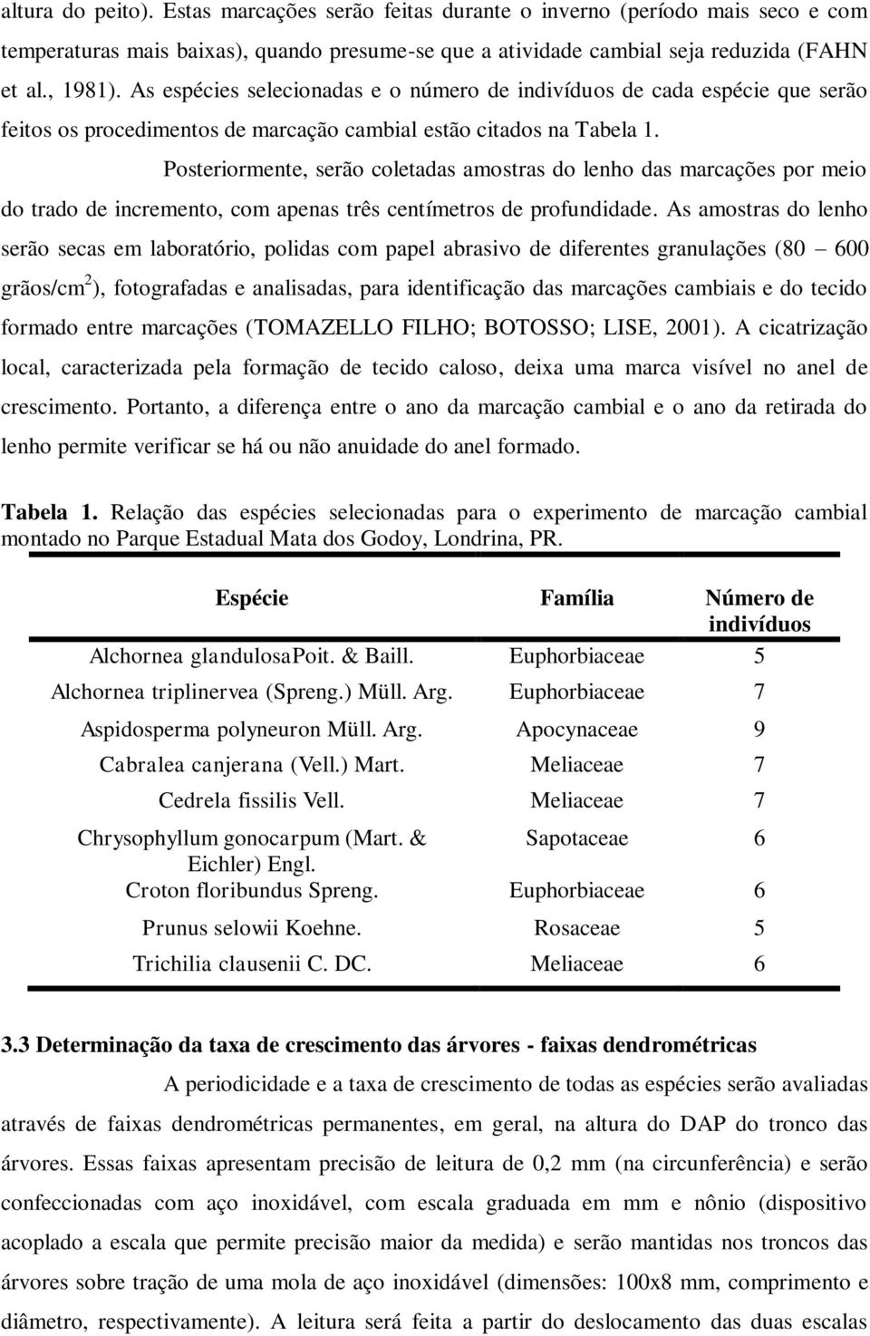 Posteriormente, serão coletadas amostras do lenho das marcações por meio do trado de incremento, com apenas três centímetros de profundidade.