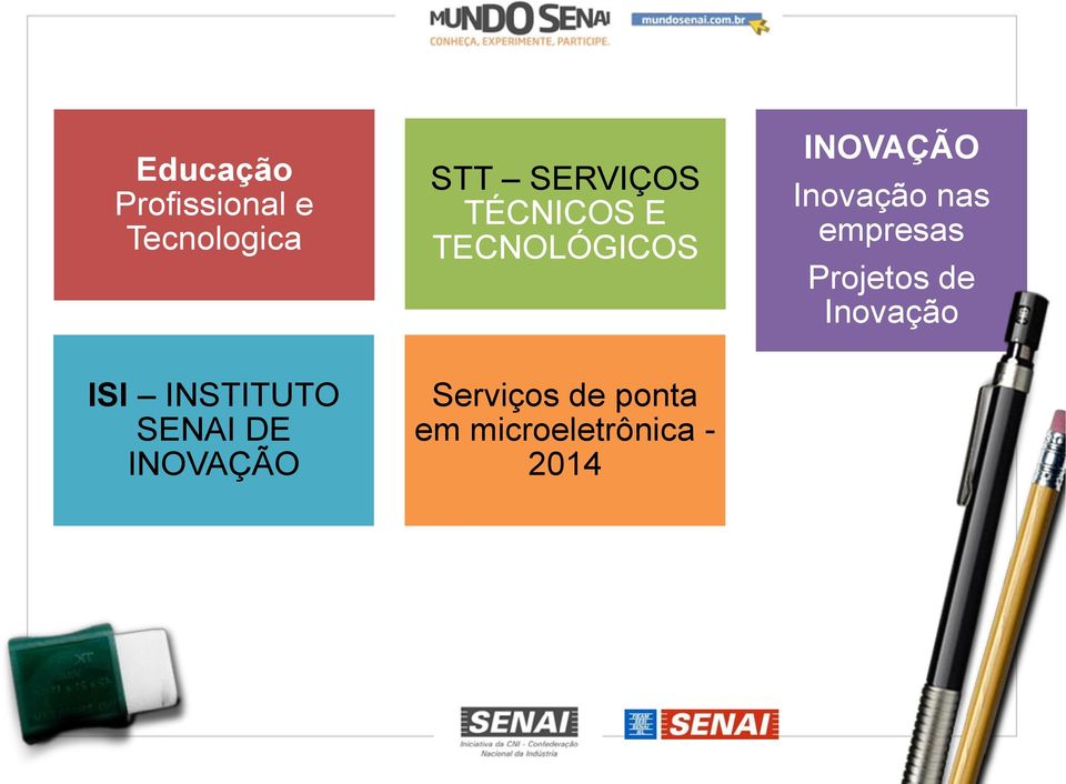 empresas Projetos de Inovação ISI INSTITUTO SENAI