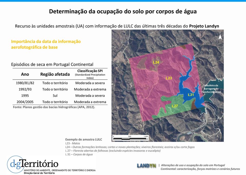 território Moderada a extrema 1995 Sul Moderada a severa 2004/2005 Todo o território Moderada a extrema Fonte: Planos gestão das bacias hidrográficas (APA, 2012).