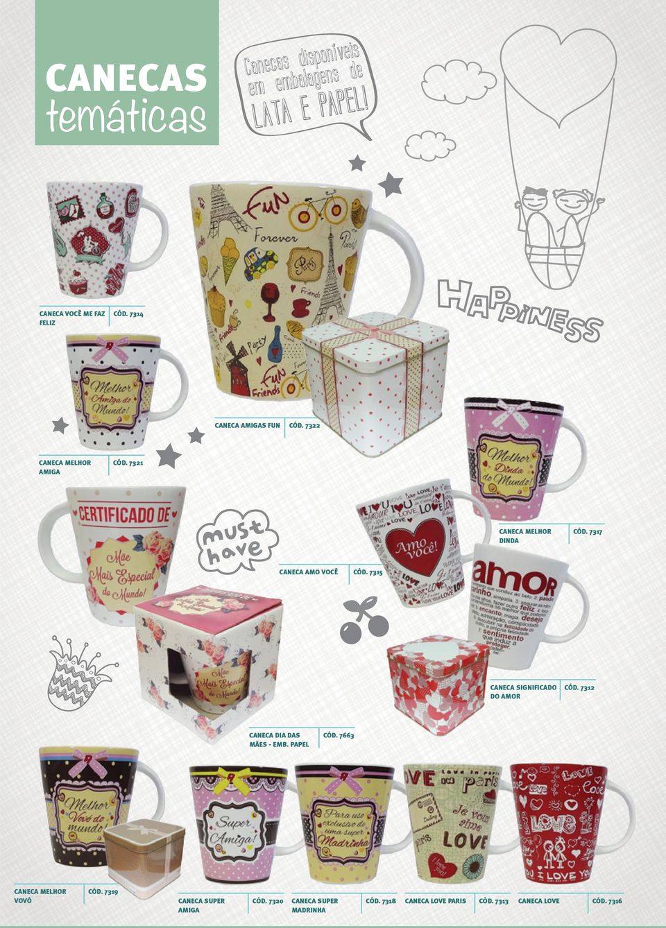 7321 Caneca melhor dinda Caneca Amo você cód. 7315 Caneca Significado do Amor Caneca Dia das Mães - emb.