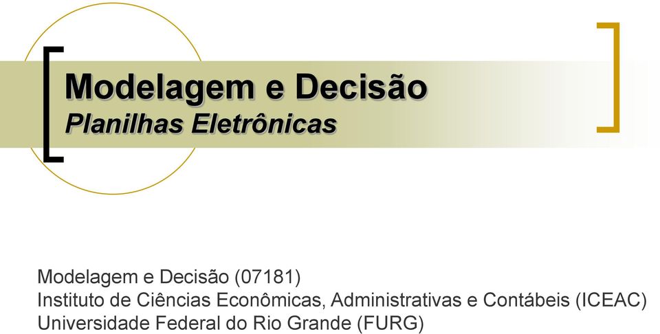 Ciências Econômicas, Administrativas e