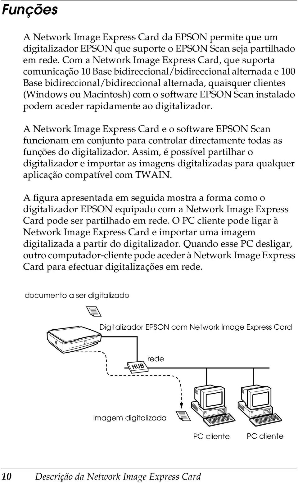 software EPSON Scan instalado podem aceder rapidamente ao digitalizador.