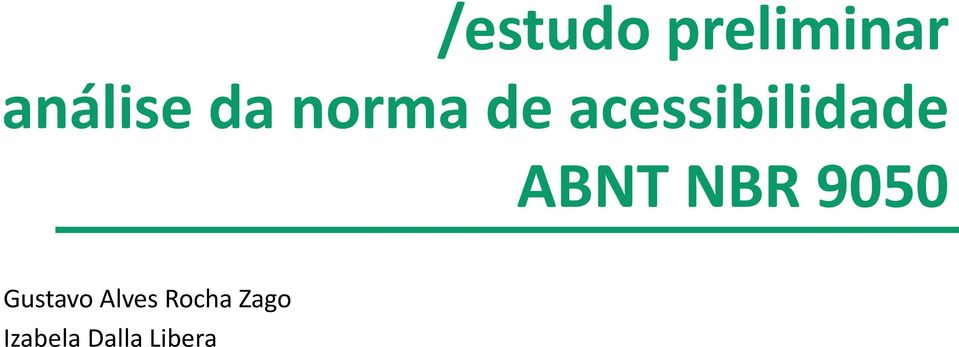 ABNT NBR 9050 Gustavo Alves