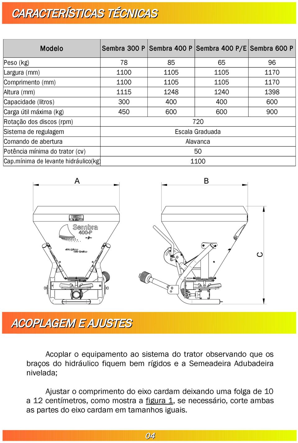 trator (cv) 50 Cap.