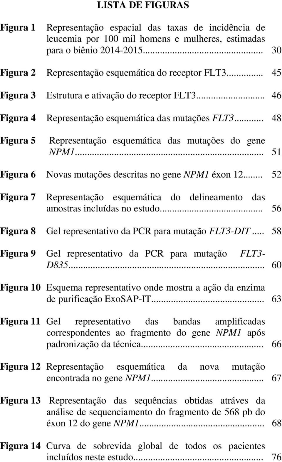 .. 48 Figura 5 Representação esquemática das mutações do gene NPM1... 51 Figura 6 Novas mutações descritas no gene NPM1 éxon 12.