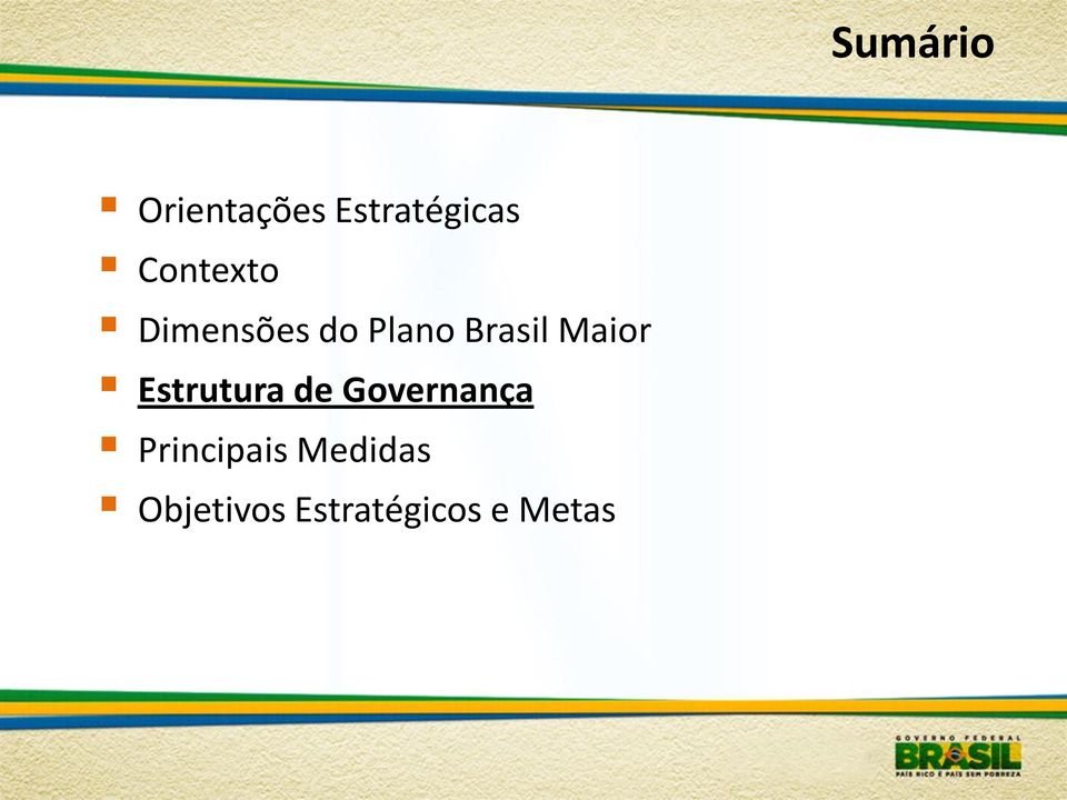 Estrutura de Governança Principais