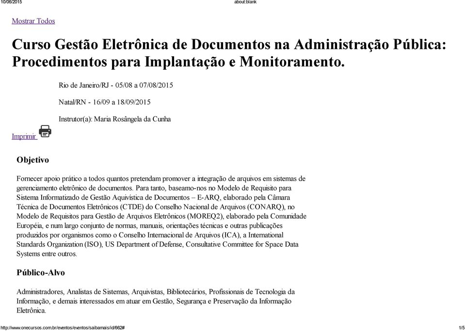 arquivos em sistemas de gerenciamento eletrônico de documentos.