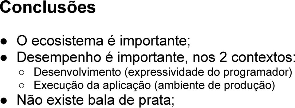 (expressividade do programador) Execução da