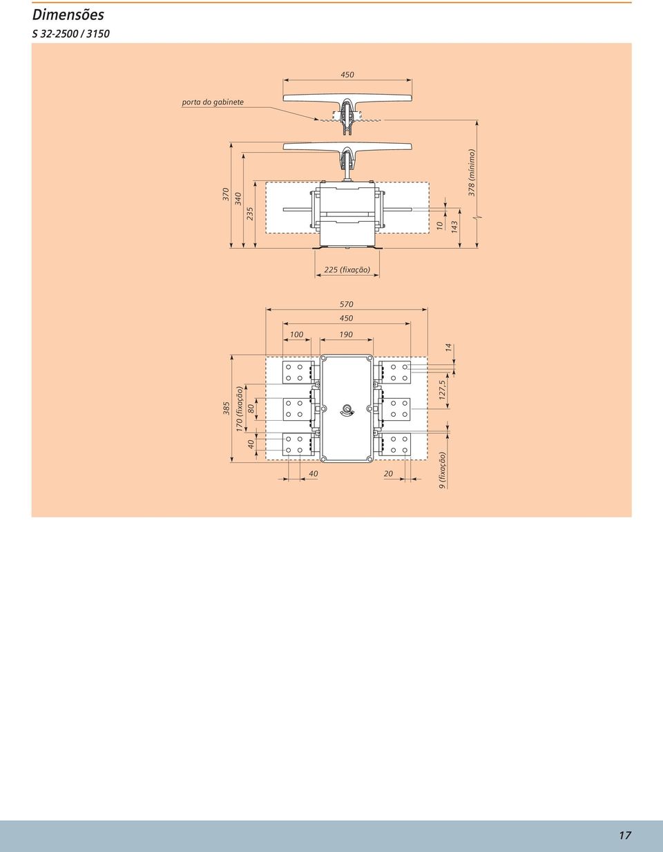 40 385 170 (fixação) 80 127,5 14 10 143