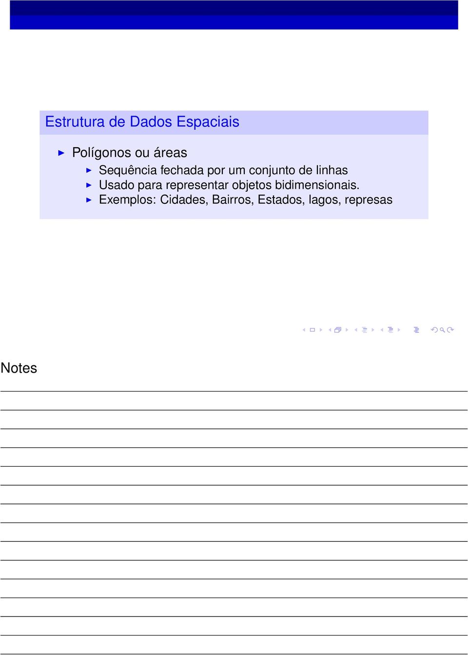 Usado para representar objetos bidimensionais.