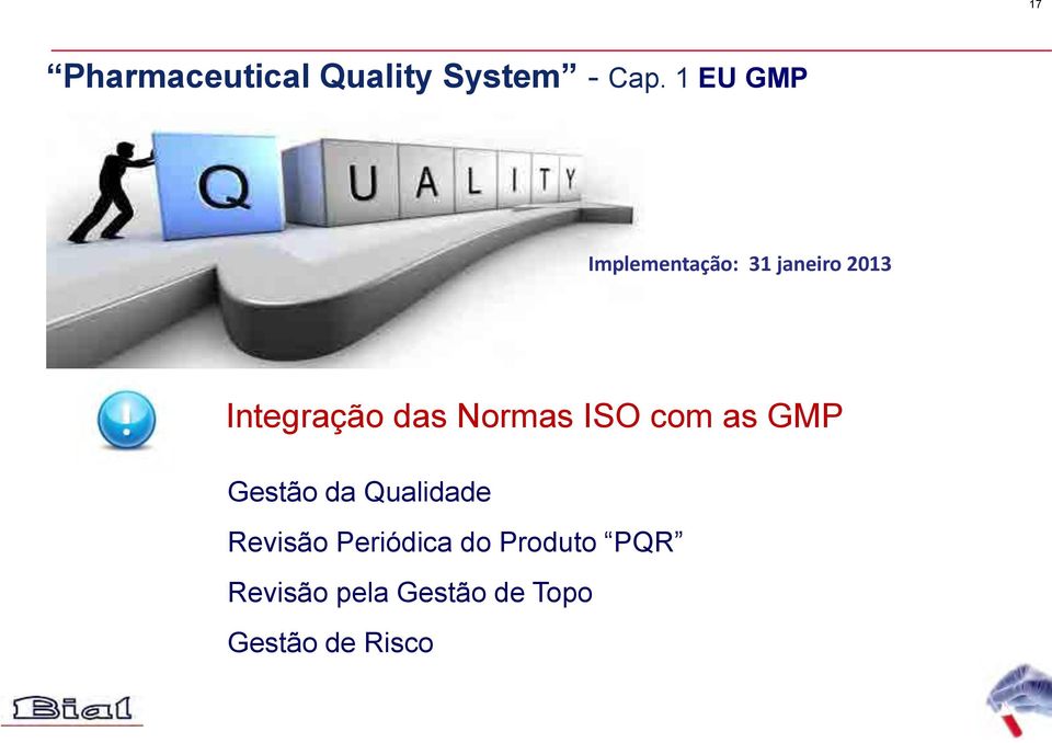 das Normas ISO com as GMP Gestão da Qualidade Revisão