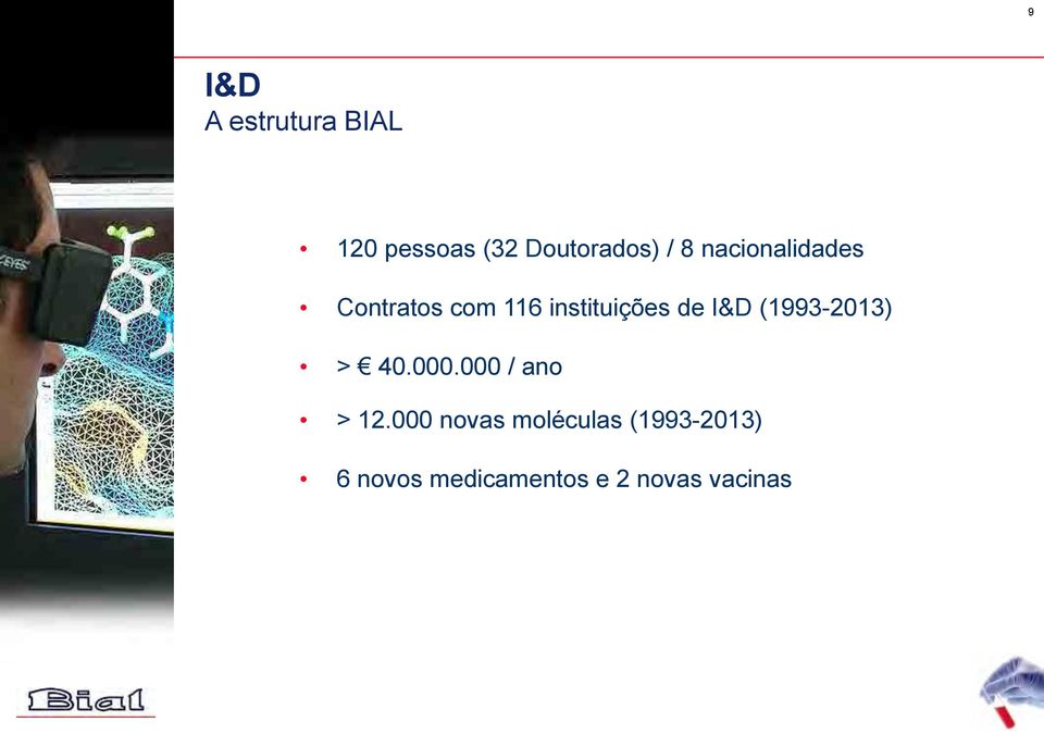 I&D (1993-2013) > 40.000.000 / ano > 12.